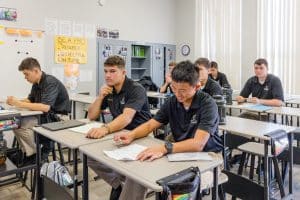 An all-boys classroom