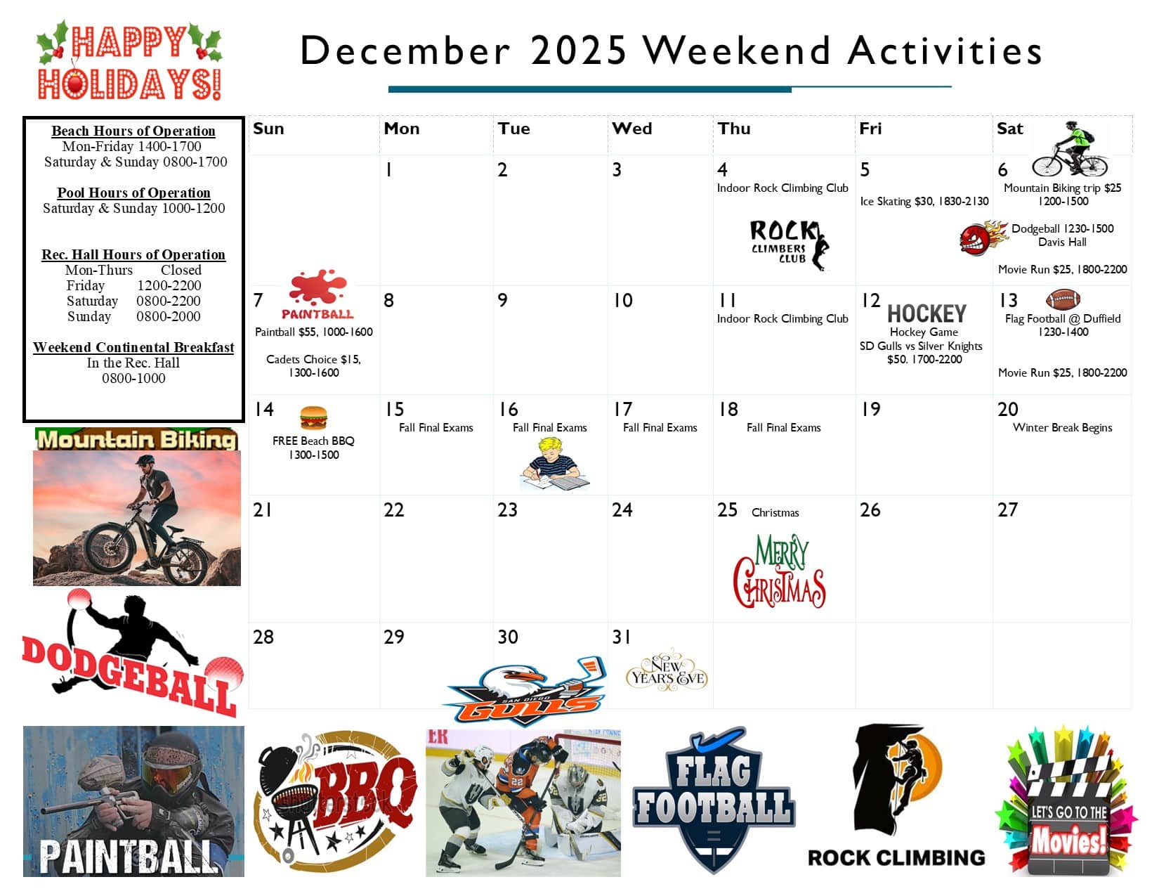 Oct 2025 Weekend Activities Calendar