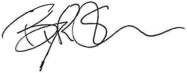 Signature of Barry Shreiar, President of Army and Navy Academy